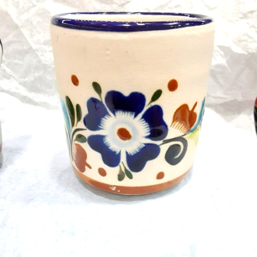 Set of Gorgeous Mexican pottery coffee mugs